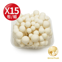 盛花園蔬果 南投國姓鄉美白菇120g x15包(溫控栽培)