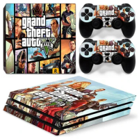 GTA5 GAME PS4 PRO Skin Sticker Decal Cover for ps4 pro Console and 2 Controllers PS4 pro skin Vinyl