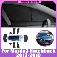 Privacy Sunshades For Mazda 3 Mazda3 Hatchback Axela 2013-2018 BM Coverage Anti-UV Sunroof Window Foldable Visor Car Accessories