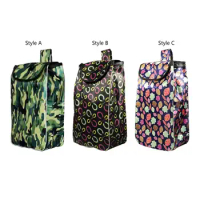 Shopping Bag Waterproof Reusable Portable Folding Trolley Bag for Shopping Cart