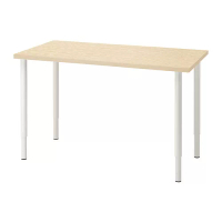 MITTCIRKEL/OLOV 書桌/工作桌, 松木效果/白色, 120x60 公分