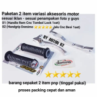PAKET 2 VARIASI AKSESORIS MOTOR FAZZIO/FAZZIO NEW/MIO GEAR/MIO SOUL GT - Silver, paket 2 item