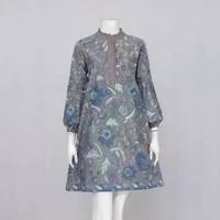 LANGITJUA - Tunik Kinanti 01 Size Jumbo | Atasan Baju Kerja Batik WanitaA Motif Abstrak Modern LD 12