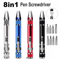 8-in-1 Pen Type Portable Multi Specification With Magnetic Screwdriver Head, Manual Screwdriver Tool