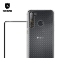 T.G HTC Desire 20 Pro 手機保護超值2件組(透明空壓殼+鋼化膜)