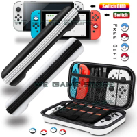 Newest Nintendoswitch OLED Carrying Shell Case for Nintendo Switch OLED 2021 Accessories Set Bag + 4 Gamepad Silicone Covers