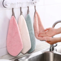 Kain Lap Tangan / Lap Piring Coral / Kain Lap Gantung Bahan Microfiber dapur