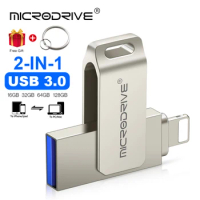 USB 3.0 Pendrive 32GB 64GB 128GB 256GB Flash Drive Personalizado Pen Drive for iphone ipad PC