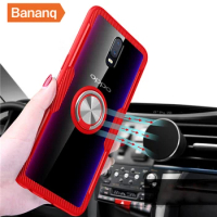 Bananq Case For OPPO R15 R17 A3 F7 Realme C15 C12 C11 Reno 10X Zoom 2 2Z 2F 4 Pro 5G Magnetic Car Finger Ring Holder Cover