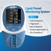 Medical 5 In 1 Blood Lipid Meter Cholesterol Test Kit,tc,hdl,tg,ldl,tc/hdl With 10pc Test Strips Lancet Kit Hypertension Monitor
