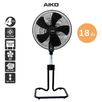 AIKO AK-S452 พัดลมสไลด์ 18 นิ้ว ใบพัดพลาสติก PP พัดลมตั้งพื้น พัดลมส่าย พัดลมยึดคอ