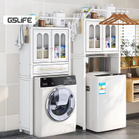 GSlife ชั้นวางเครื่องซักผ้า สแตนเลส ชั้นวางของในห้องน้ำ แบบมีลิ้นชัก ใช้เก็บของต่างๆ ประหยัดพื้นที่