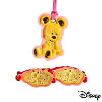 Disney迪士尼金飾 寶貝米奇三件式黃金彌月禮盒-0.3錢