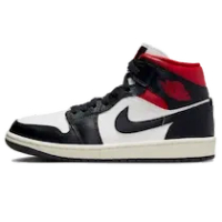 WMNS AIR JORDAN 1 MID BLACK GYM RED