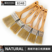 Escoda Natural Cerda Series 8348 Oil Painting Brush, Chungking Bristle, Triple Thickness-flat Square Edge, Matt Varnished Handle