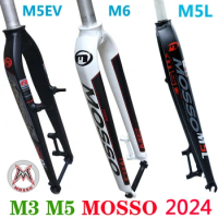 Mosso Fork M5L M6 M5 M5E M5EV M3 MTB Bike Fork Suitable for 26 27.5 29er Road Bicycle Fork v brake Front Forks Cone Gloss Matte