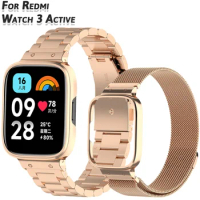 Stainless Steel Band for Redmi Watch 3 Active/Youth Accessories Replacement Wristband Metal Bracelet Correa Mi Watch Lite3 Strap