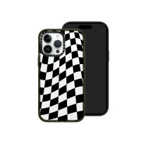 【Casetify】iPhone 14 Pro Max 耐衝擊透黑-波浪格紋(支援無線充電)