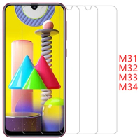 tempered glass for samsung galaxy m31 m32 4g m33 m34 5g screen protector on m 31 32 33 34 31m 32m 33m 34m protective film glas