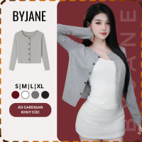 ※(MỞ BÁN) Áo Khoác Cardigan Nữ Dáng Dài Có Cúc Basic Thanh Lịch BYJANE – 945✽COD VN