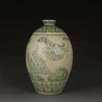 Terracotta Ceramic Vase Olive Oval Shape Ceramic Vase Modern Dragon Antique Chinese Dragon Vase