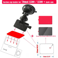 For 70MAI A500 Dvr Suction Cup Bracket, Dash Cam Mirror Mount Kit for 70mai A500s dvr Dash cam.for 70maiA500 DVR Holders 1pcs