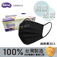 🇹🇼台灣製 現貨 明基健康生活 成人醫用口罩 幸福物語 醫療口罩 MD雙鋼印 純粹黑 特殊色 素色 黑色口罩 輕薄透氣