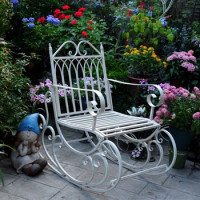Metal Rocking Garden Chairs Fancy Midcentury Hard Luxury Garden Chairs Ergonomic Comfortable Terraza Muebles Patio Furniture