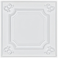 Art3d Drop Ceiling Tiles 24x24 in White (12-Pack, 48 Sq.ft), Wainscoting Panels Glue Up 2x2