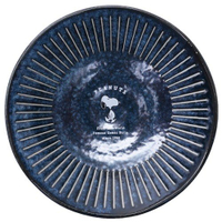 小禮堂 史努比 日製迷你陶瓷圓盤《深藍.走路》醬料盤.小菜碟.金正陶器