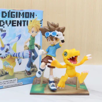 Digimon Adventure Agumon Yagami Taichi Action Figure Collection Model Toy Gift