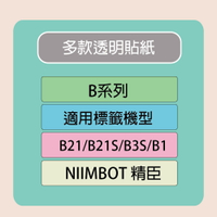 NIIMBOT 精臣  標籤機 打印機 專用 透明 貼紙 B21/B21S/B3S/B1 適用 / 捲 B系列