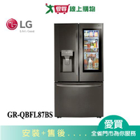 LG樂金 821L WiFi敲敲看門中門冰箱GR-QBFL87BS含配送+安裝【愛買】