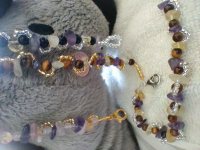 【Ribbons】粉晶 紫水晶 黃水晶 手工編織手鍊 禮物 Beaded bracelet