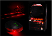 【珍愛頌】B039 LED安全激光尾燈 內附2顆電池  雙平行線款 雷射光 自行車 單車 安全燈 雙線尾扣