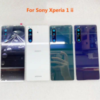 Xperia1 ii Cover For Sony Xperia 1 II Battery Cover XQ-AT51 AT52 Back Glass Door Rear Housing Case With Camera Lens Replacement