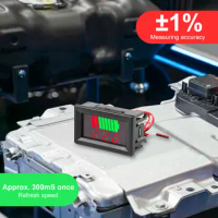 Car Battery Charge Level Indicator Volt Gauge Meter 12V 24V 36V 48V 60V 72V Battery Capacity Tester Auto Identify for Most Car