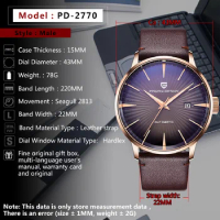 PAGANI DESIGN Men's Watches Fashion Sport Gold Watch For Men Automatic Mechanical Wristwatches Men Waterproof Leather Clock