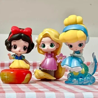 Disney Princess Fairy Town Series Blind Box Cute Snow White Petunia Ariel Mystery Box Tabletop Decor Mini Princess Doll Kid Gift