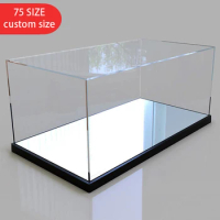 Display Box Acrylic With Mirror Bubble Matt Molly Doll Display Stand Transparent Stackable Dust-Proof Storage Box For Figures