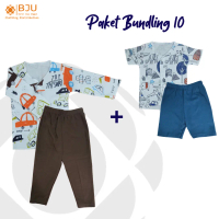 [BUNDLING] 4 Pcs Marcella Setelan Neci Panjang two tone/ Setelan Neci Pendek two tone/ Neci Panjang/