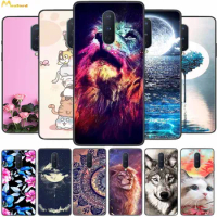Silicone Cover For Oneplus 7 7T Pro Phone Cases Cute Protective Fundas One Plus 7T 7 Pro Back Covers Cartoon Lion Animals Coque