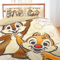 【享夢城堡】MIT卡通二件式床包枕套組(單人-多款任選迪士尼奇奇蒂蒂小松果粉紅季櫻花季)