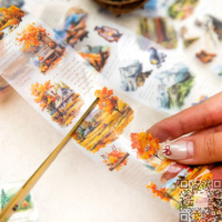 [1 Roll/Pack] Washi Tape Journey’s Landscape Series Sticker Pet Aesthetic Cute Deco Jurnal Scrapbook