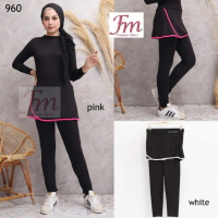 Femme Rok Celana Legging Jersey Olahraga Senam Aerobic Sepeda Jogging