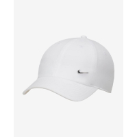 NIKE 耐吉 速乾 金屬勾 鴨舌帽 男女棒球帽-白色 U NK DF CLUB CAP U CB MTSWSH L-FB5372100