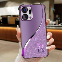 Suitable for[Honor X7D 5G,honor X7C,Honor X7a]phone case TPU Anti-drop Anti-slip Purple lucky letter