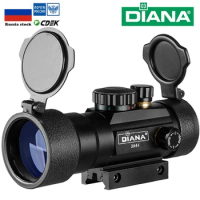 DIANA 3X44 Green Red Dot Sight Scope Tactical Optics Riflescope Fit 11/20mm Rail Rifle Scopes for Hu