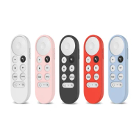 Silicone Remote Control Cover Replacement Soft Protective Case Anti Lost Voice Remote Cove Shockproof for Google Chromecast 2020