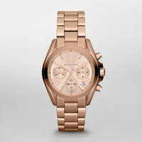 【Michael Kors】美式經典三眼計時亮金腕錶(MK5799)